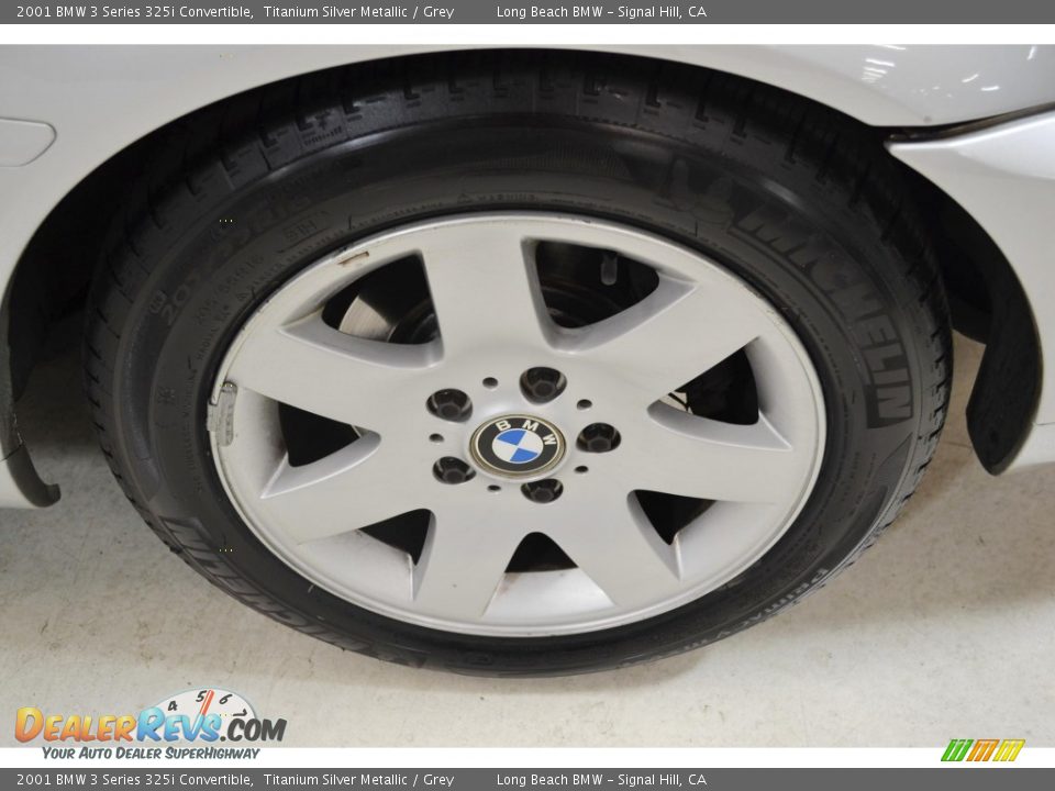 2001 BMW 3 Series 325i Convertible Titanium Silver Metallic / Grey Photo #8