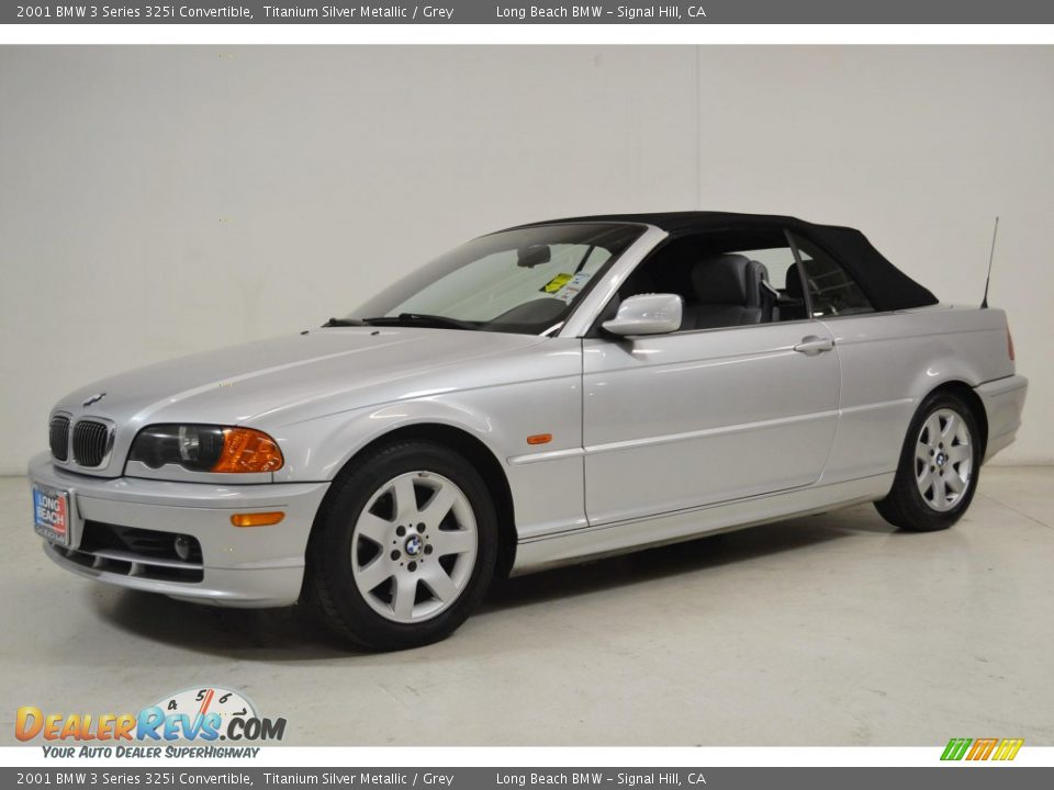2001 BMW 3 Series 325i Convertible Titanium Silver Metallic / Grey Photo #10