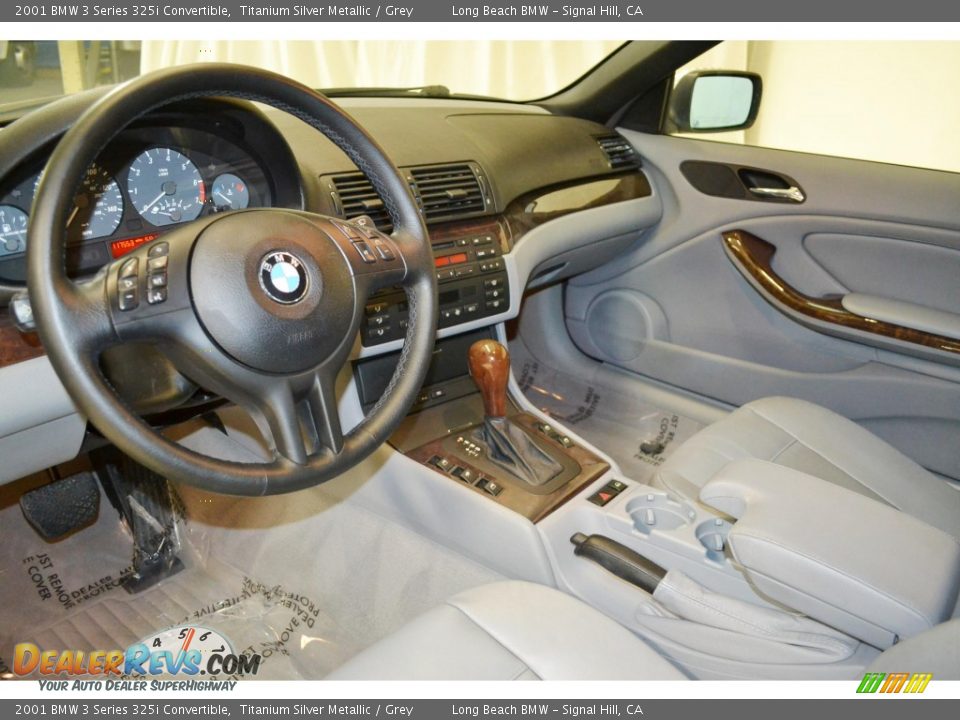 2001 BMW 3 Series 325i Convertible Titanium Silver Metallic / Grey Photo #12