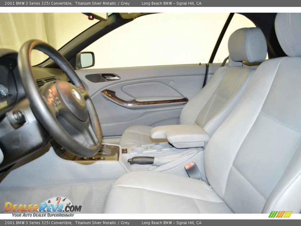 2001 BMW 3 Series 325i Convertible Titanium Silver Metallic / Grey Photo #13