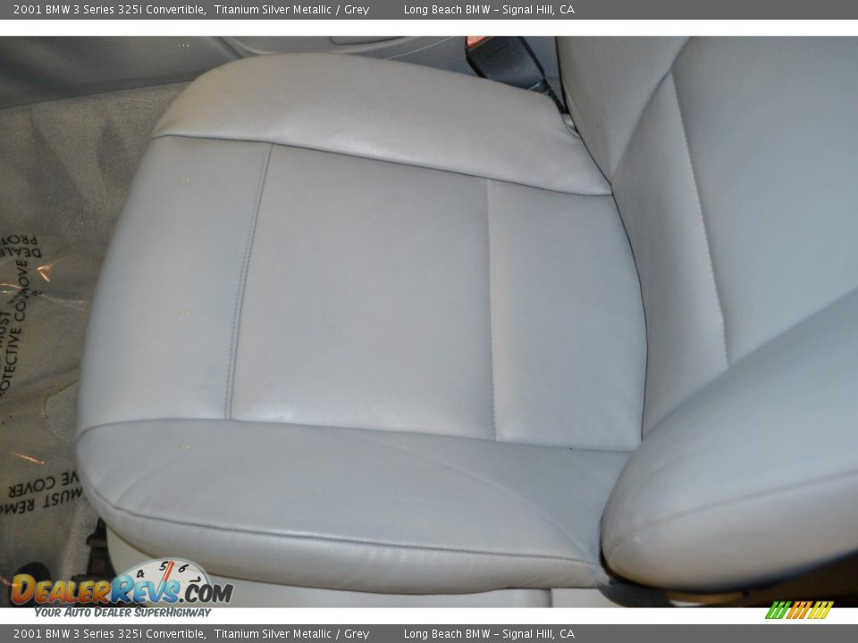 2001 BMW 3 Series 325i Convertible Titanium Silver Metallic / Grey Photo #18