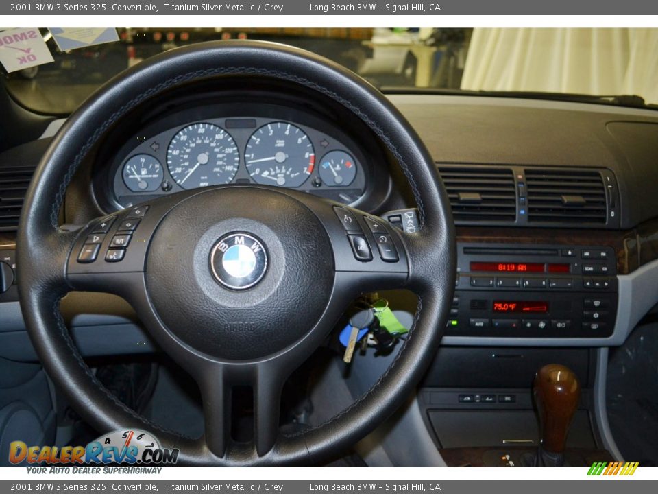 2001 BMW 3 Series 325i Convertible Titanium Silver Metallic / Grey Photo #23