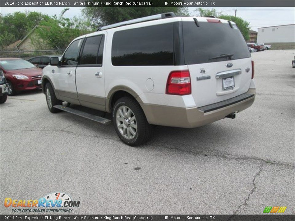 2014 Ford Expedition EL King Ranch White Platinum / King Ranch Red (Chaparral) Photo #4