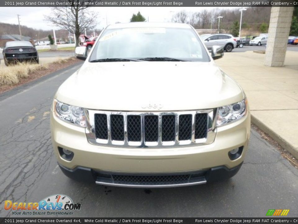 2011 Jeep Grand Cherokee Overland 4x4 White Gold Metallic / Dark Frost Beige/Light Frost Beige Photo #3
