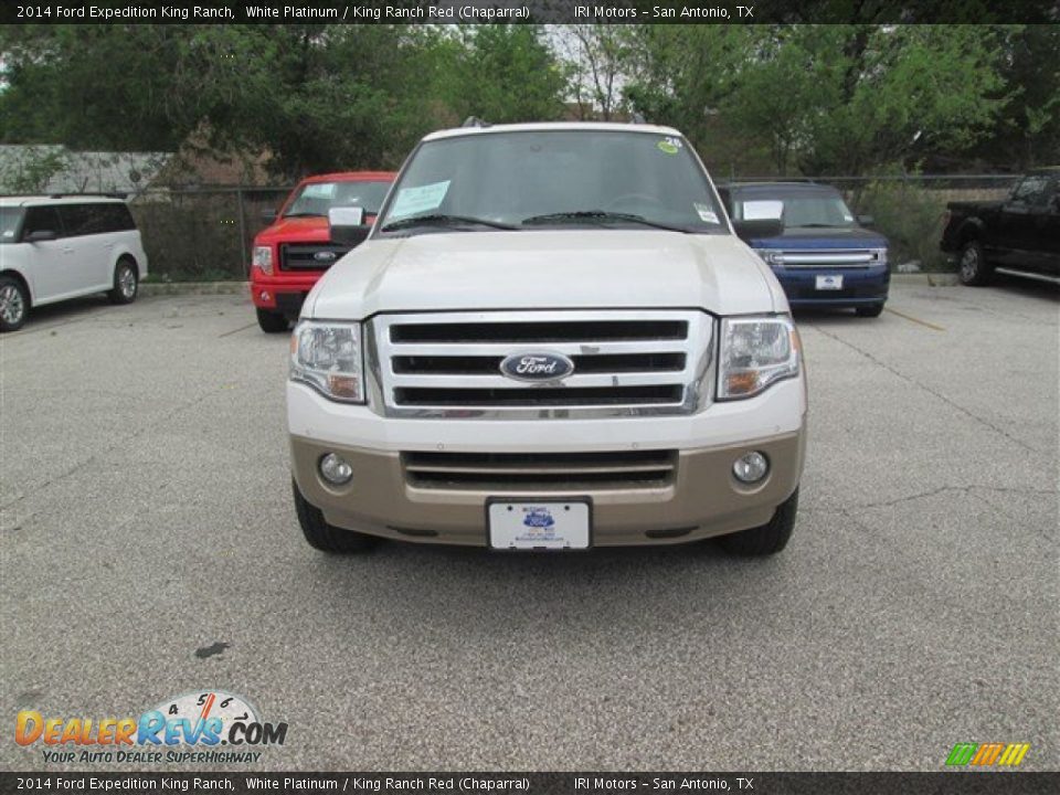 2014 Ford Expedition King Ranch White Platinum / King Ranch Red (Chaparral) Photo #1