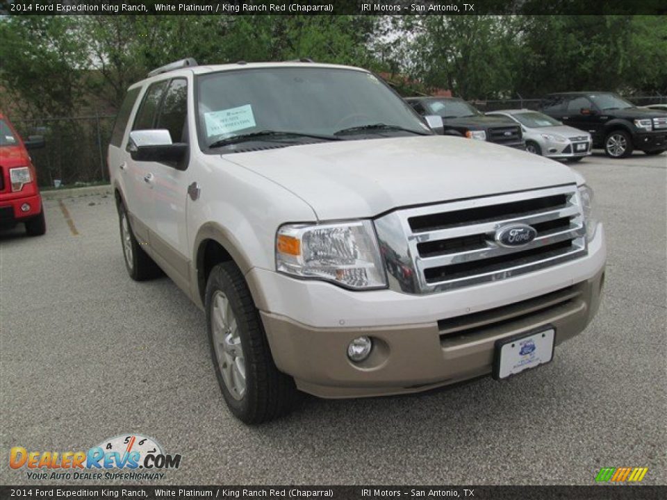 2014 Ford Expedition King Ranch White Platinum / King Ranch Red (Chaparral) Photo #2