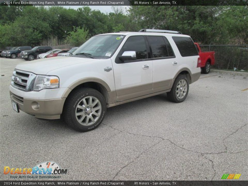 2014 Ford Expedition King Ranch White Platinum / King Ranch Red (Chaparral) Photo #3