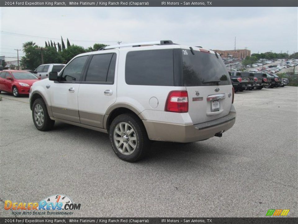 2014 Ford Expedition King Ranch White Platinum / King Ranch Red (Chaparral) Photo #4