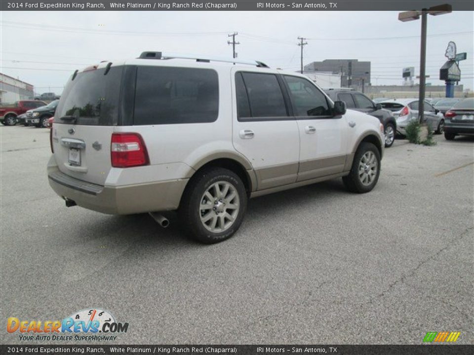 2014 Ford Expedition King Ranch White Platinum / King Ranch Red (Chaparral) Photo #5