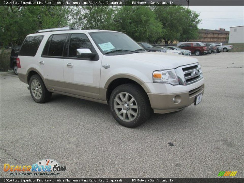 2014 Ford Expedition King Ranch White Platinum / King Ranch Red (Chaparral) Photo #6