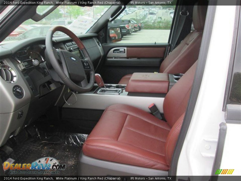 2014 Ford Expedition King Ranch White Platinum / King Ranch Red (Chaparral) Photo #7