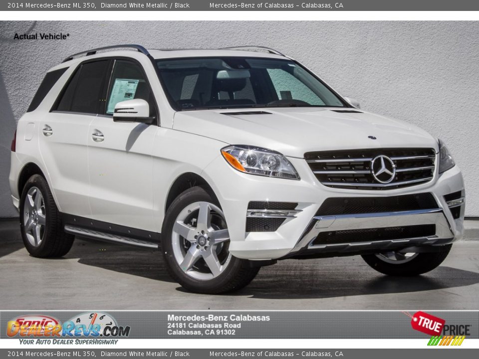 2014 Mercedes-Benz ML 350 Diamond White Metallic / Black Photo #1