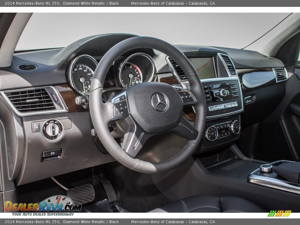 2014 Mercedes-Benz ML 350 Diamond White Metallic / Black Photo #5