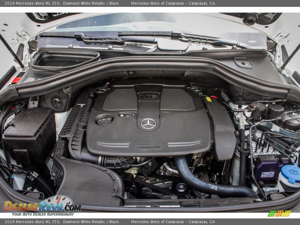 2014 Mercedes-Benz ML 350 Diamond White Metallic / Black Photo #9