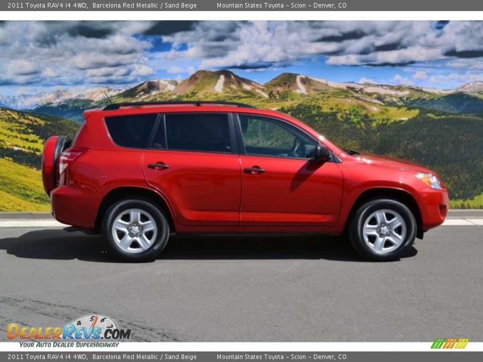 2011 Toyota RAV4 I4 4WD Barcelona Red Metallic / Sand Beige Photo #2
