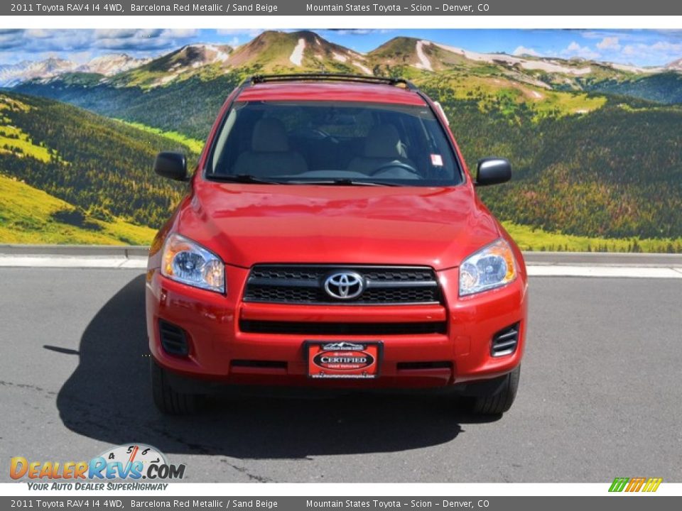 2011 Toyota RAV4 I4 4WD Barcelona Red Metallic / Sand Beige Photo #4
