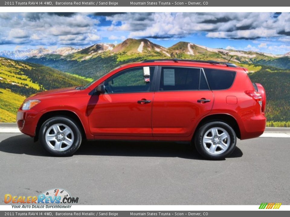 2011 Toyota RAV4 I4 4WD Barcelona Red Metallic / Sand Beige Photo #6
