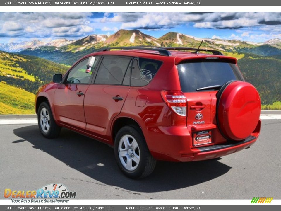 2011 Toyota RAV4 I4 4WD Barcelona Red Metallic / Sand Beige Photo #7