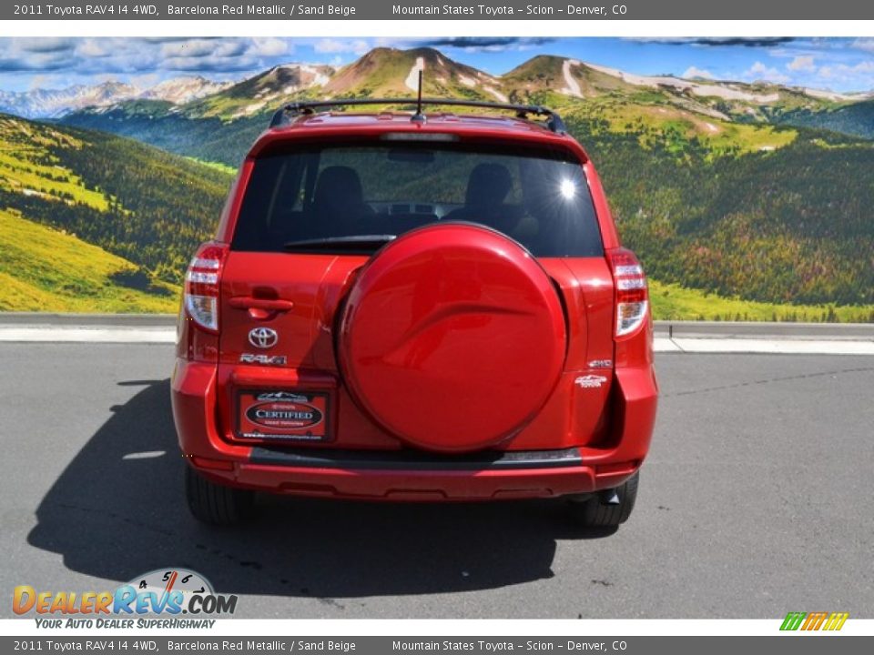 2011 Toyota RAV4 I4 4WD Barcelona Red Metallic / Sand Beige Photo #8