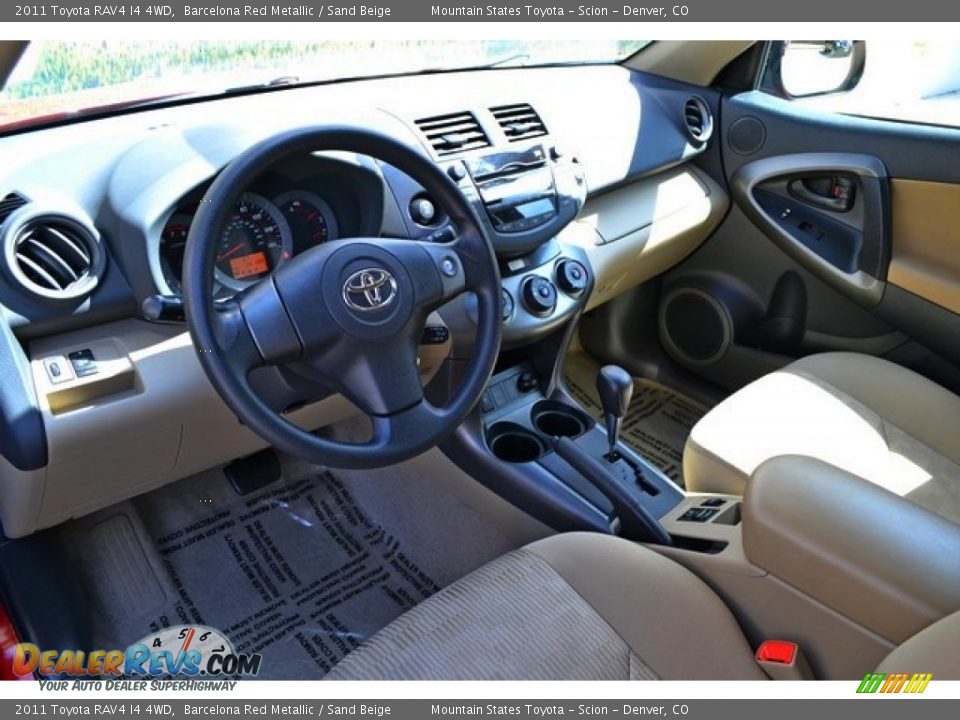 2011 Toyota RAV4 I4 4WD Barcelona Red Metallic / Sand Beige Photo #9