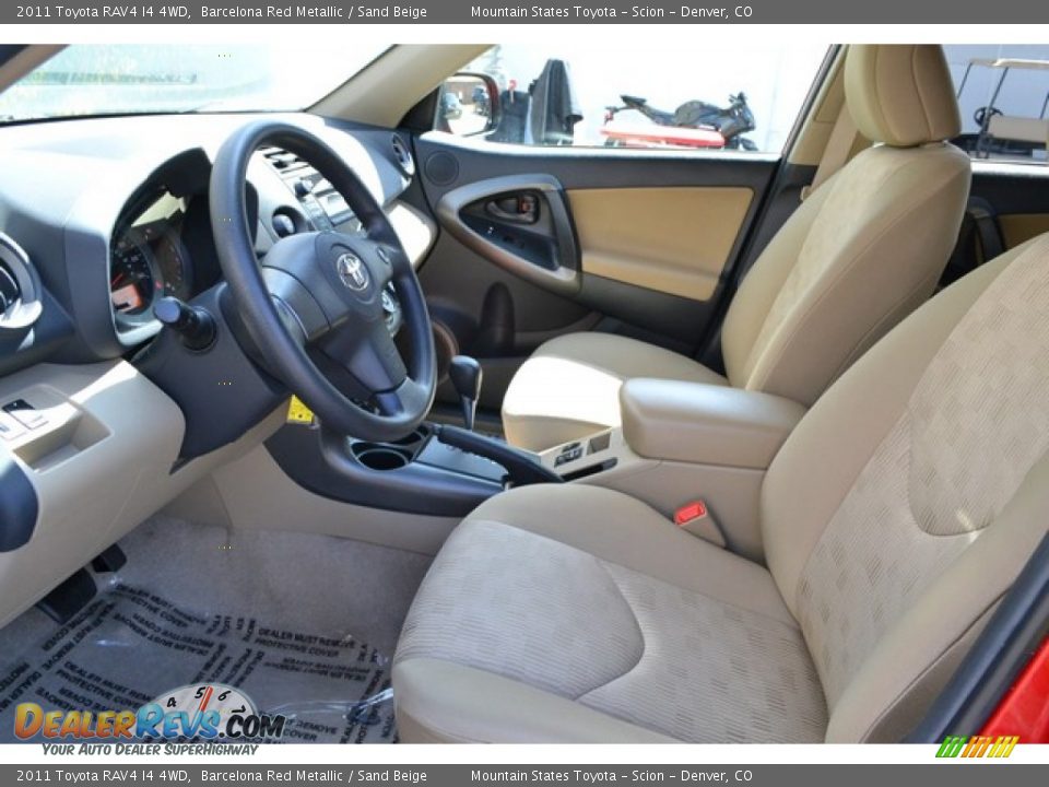 2011 Toyota RAV4 I4 4WD Barcelona Red Metallic / Sand Beige Photo #10