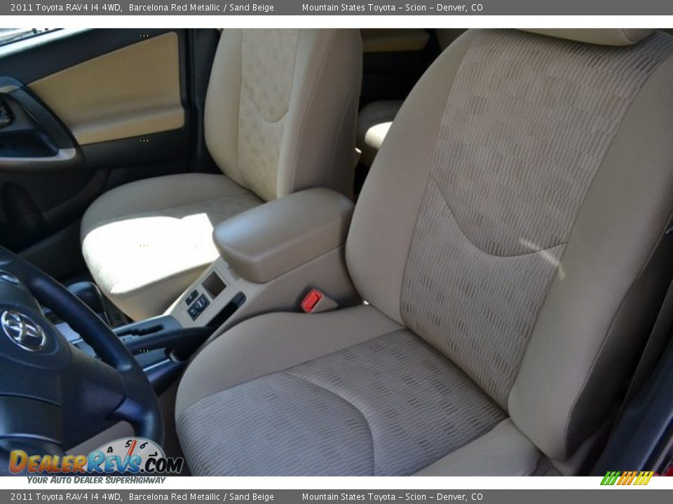 2011 Toyota RAV4 I4 4WD Barcelona Red Metallic / Sand Beige Photo #11