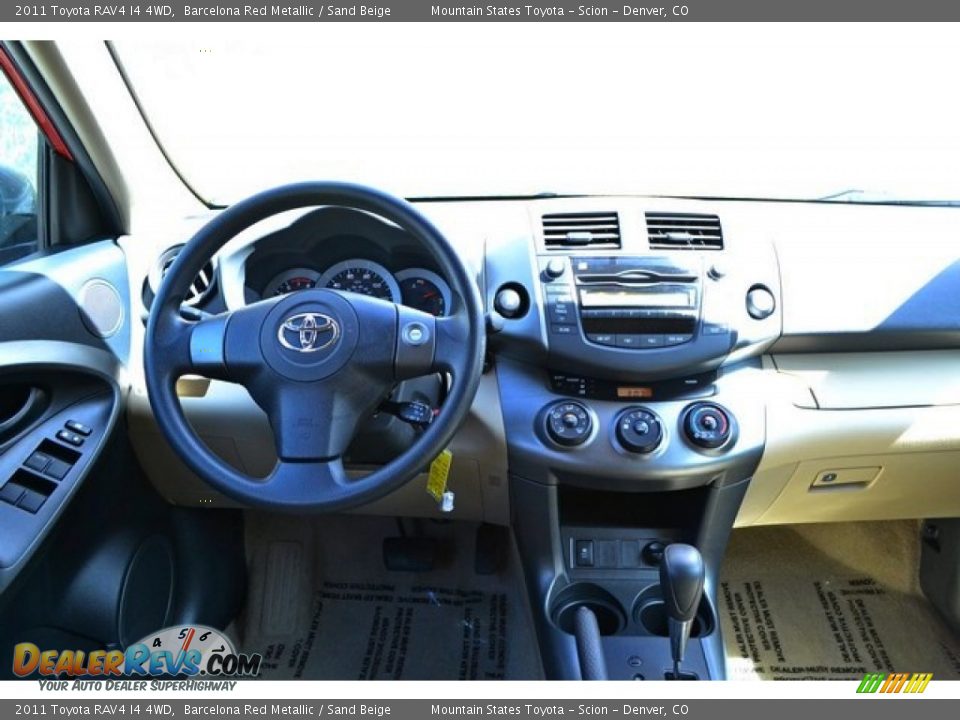 2011 Toyota RAV4 I4 4WD Barcelona Red Metallic / Sand Beige Photo #12