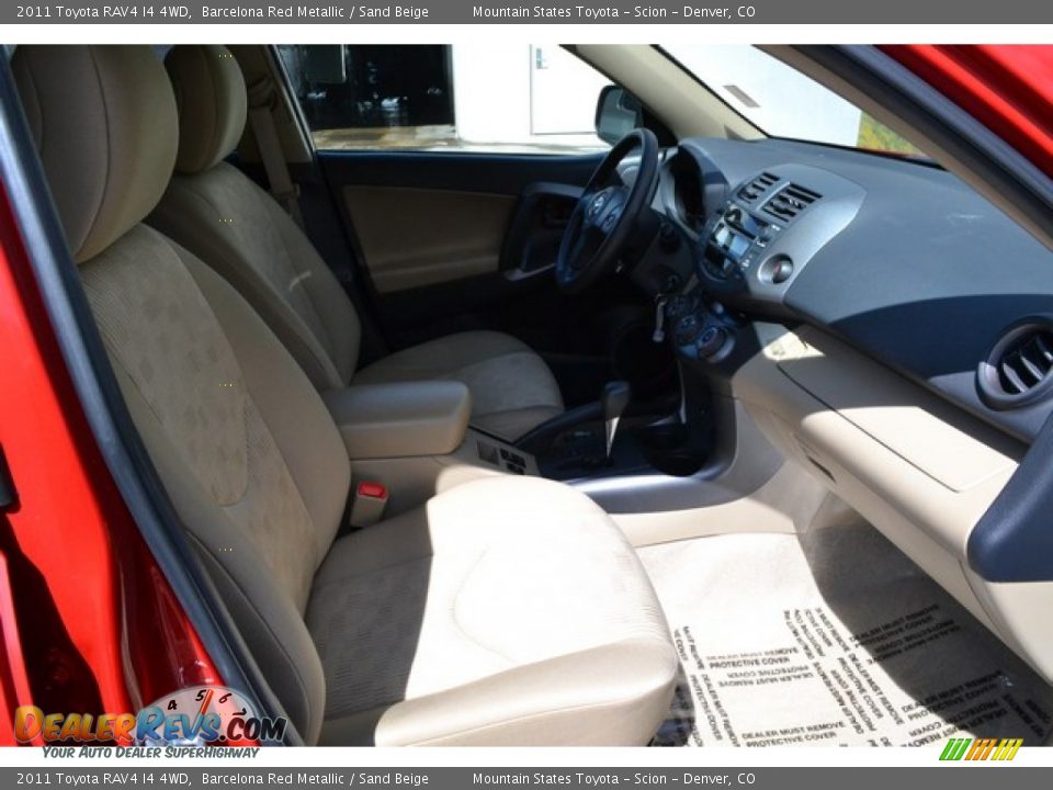2011 Toyota RAV4 I4 4WD Barcelona Red Metallic / Sand Beige Photo #15