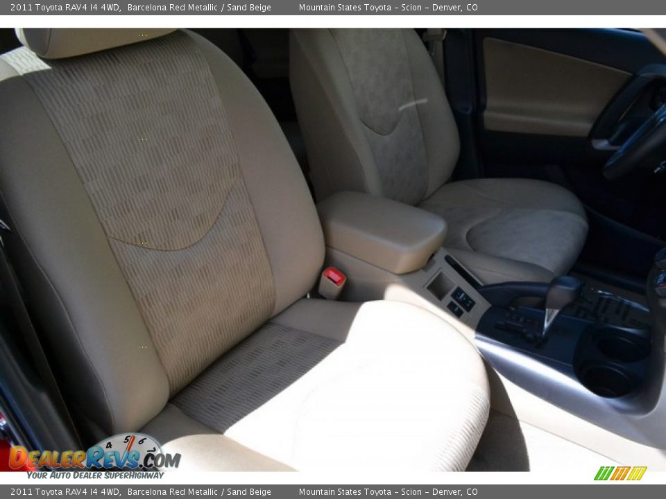 2011 Toyota RAV4 I4 4WD Barcelona Red Metallic / Sand Beige Photo #16