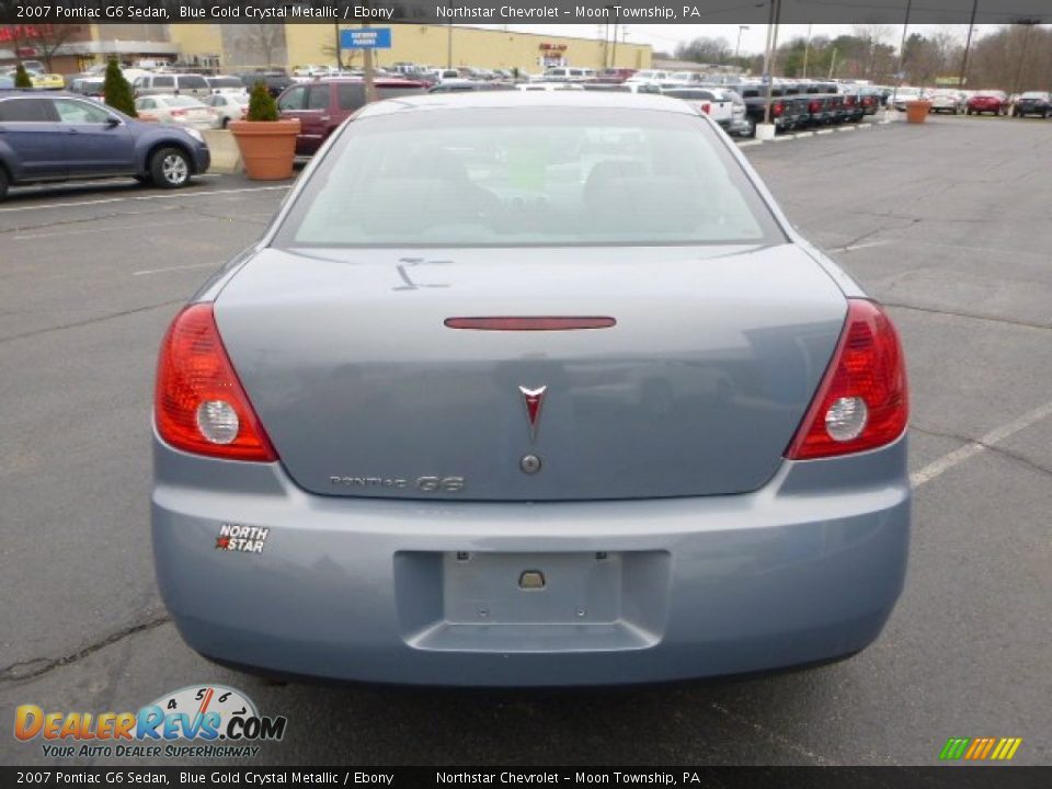 2007 Pontiac G6 Sedan Blue Gold Crystal Metallic / Ebony Photo #4