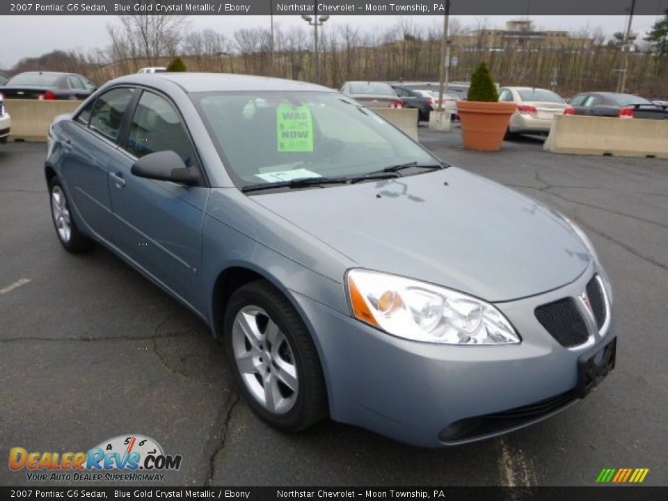2007 Pontiac G6 Sedan Blue Gold Crystal Metallic / Ebony Photo #7
