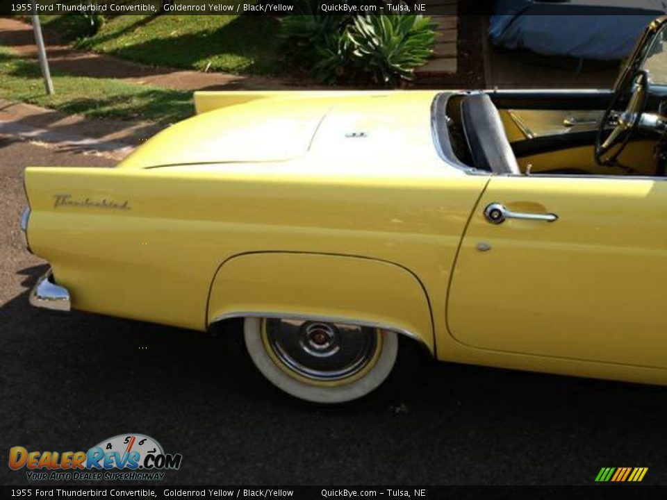 1955 Ford Thunderbird Convertible Goldenrod Yellow / Black/Yellow Photo #6