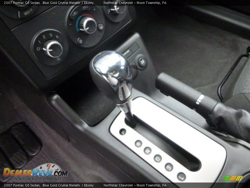2007 Pontiac G6 Sedan Blue Gold Crystal Metallic / Ebony Photo #16