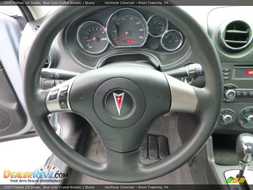 2007 Pontiac G6 Sedan Blue Gold Crystal Metallic / Ebony Photo #17
