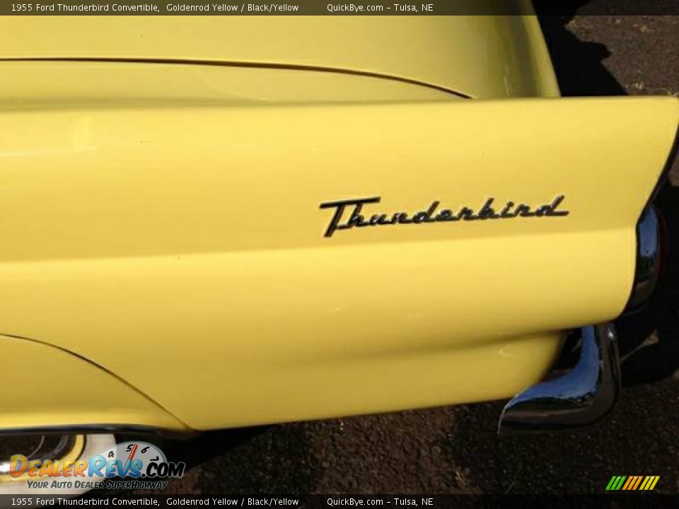 1955 Ford Thunderbird Convertible Goldenrod Yellow / Black/Yellow Photo #13