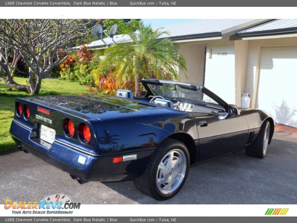1988 Chevrolet Corvette Convertible Dark Blue Metallic / Blue Photo #9