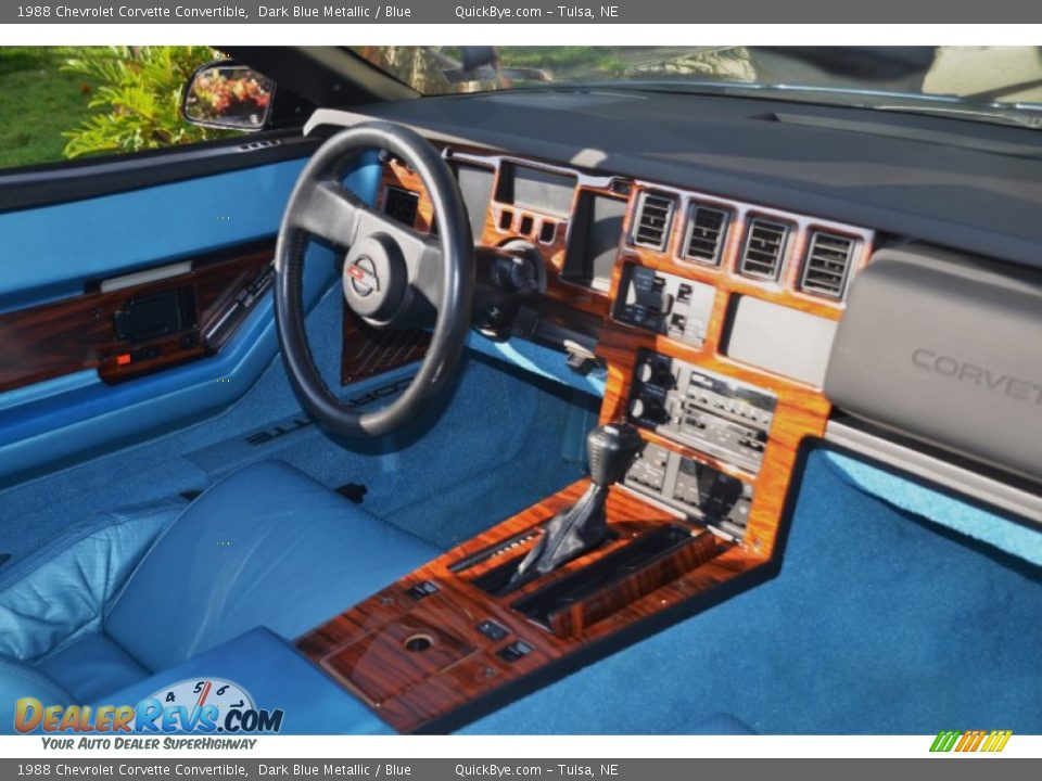 1988 Chevrolet Corvette Convertible Dark Blue Metallic / Blue Photo #20