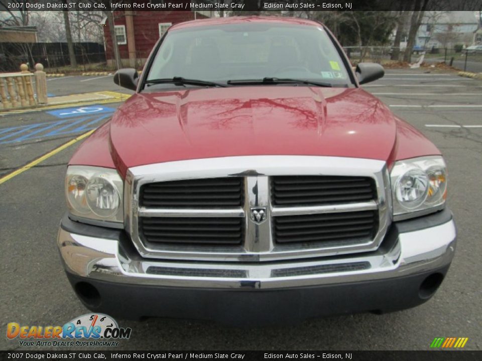 2007 Dodge Dakota ST Club Cab Inferno Red Crystal Pearl / Medium Slate Gray Photo #13