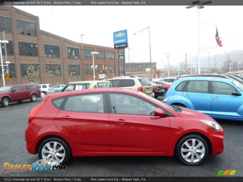 2012 Hyundai Accent SE 5 Door Boston Red / Gray Photo #1