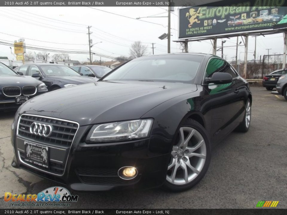 2010 Audi A5 2.0T quattro Coupe Brilliant Black / Black Photo #1