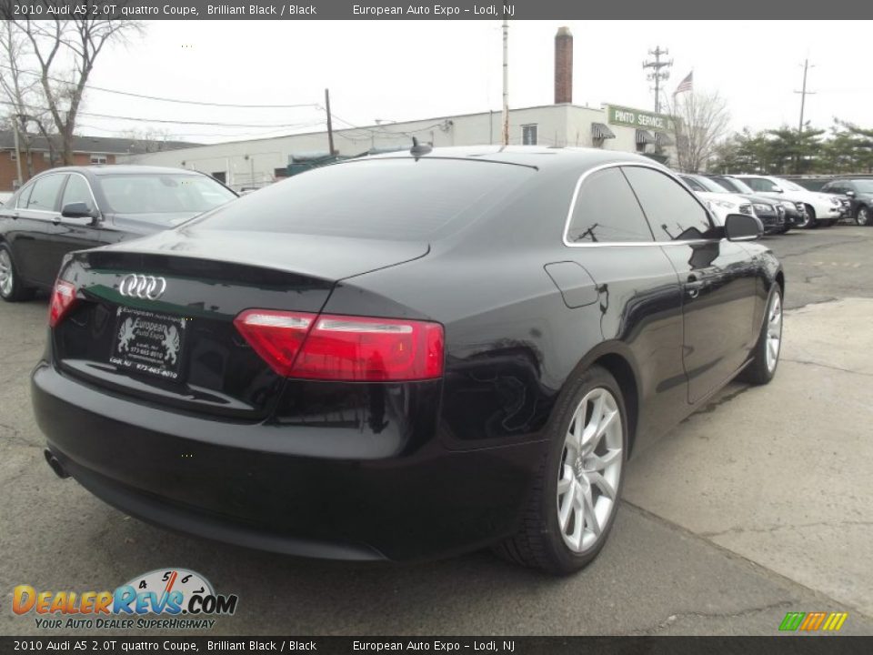 2010 Audi A5 2.0T quattro Coupe Brilliant Black / Black Photo #3