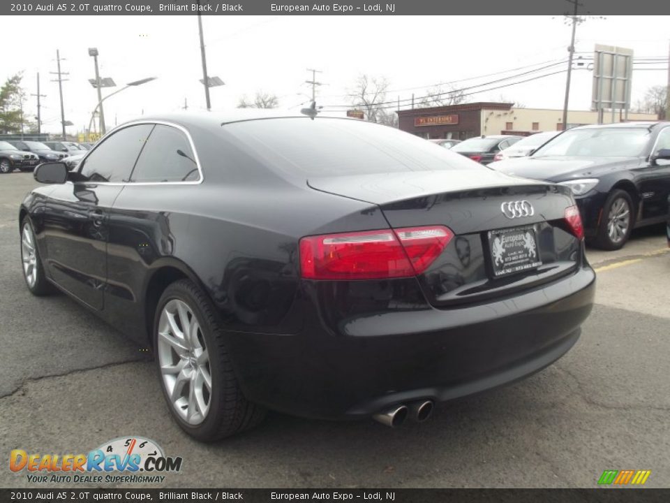 2010 Audi A5 2.0T quattro Coupe Brilliant Black / Black Photo #4
