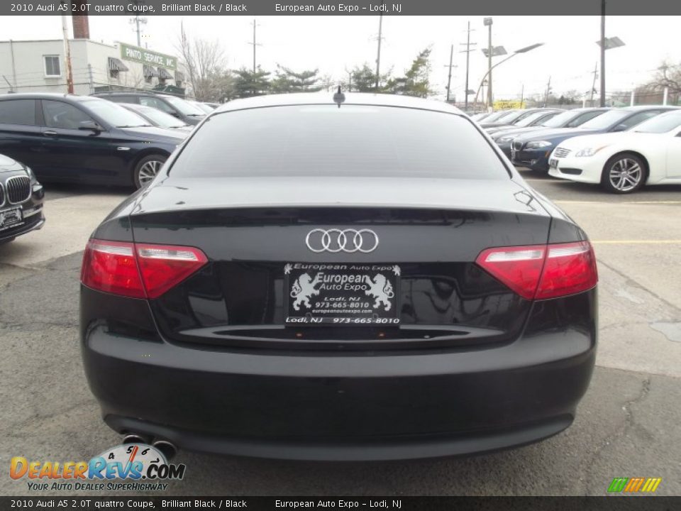 2010 Audi A5 2.0T quattro Coupe Brilliant Black / Black Photo #5