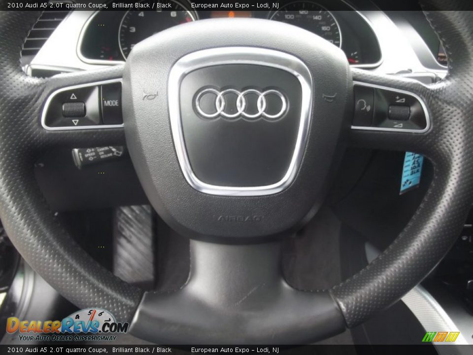 2010 Audi A5 2.0T quattro Coupe Brilliant Black / Black Photo #12