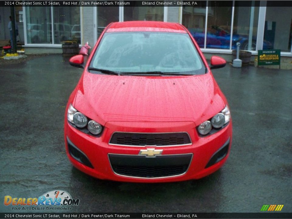 2014 Chevrolet Sonic LT Sedan Red Hot / Dark Pewter/Dark Titanium Photo #2
