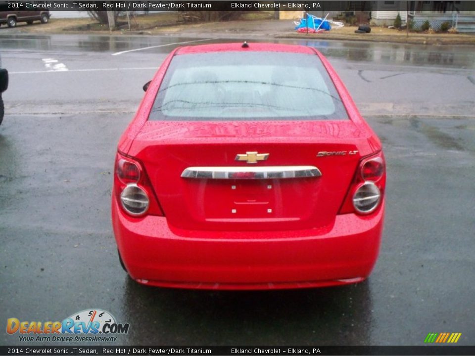2014 Chevrolet Sonic LT Sedan Red Hot / Dark Pewter/Dark Titanium Photo #6