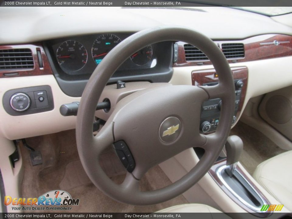2008 Chevrolet Impala LT Gold Mist Metallic / Neutral Beige Photo #15