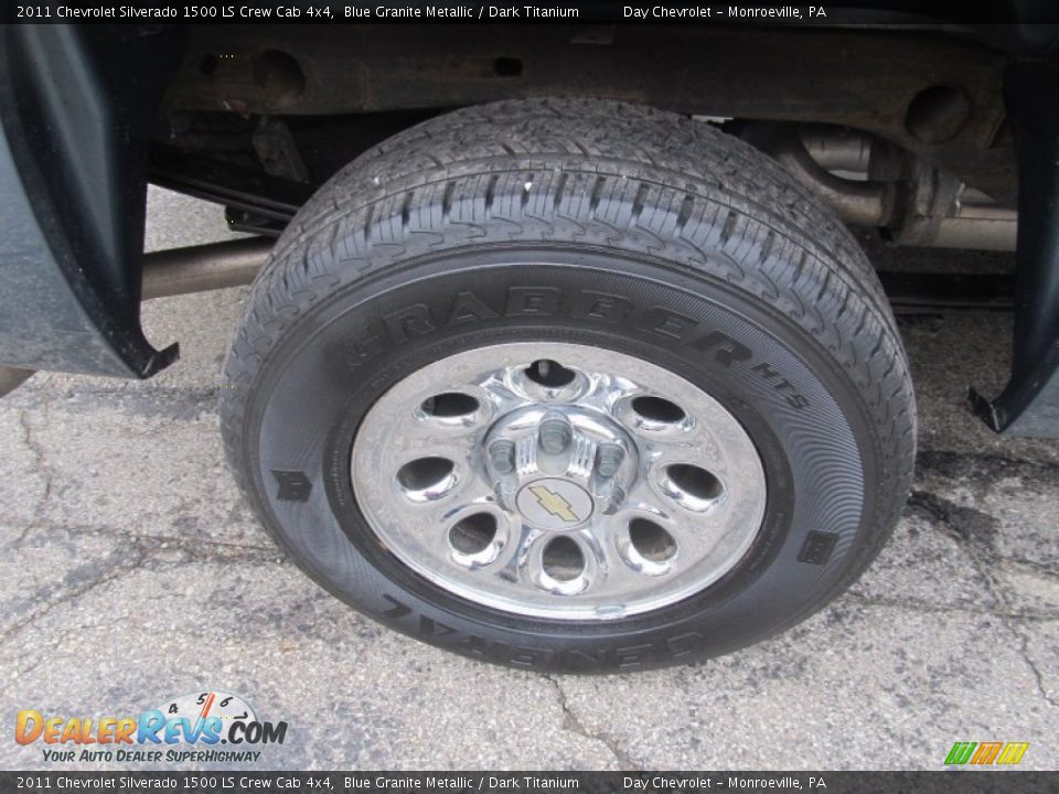 2011 Chevrolet Silverado 1500 LS Crew Cab 4x4 Blue Granite Metallic / Dark Titanium Photo #3