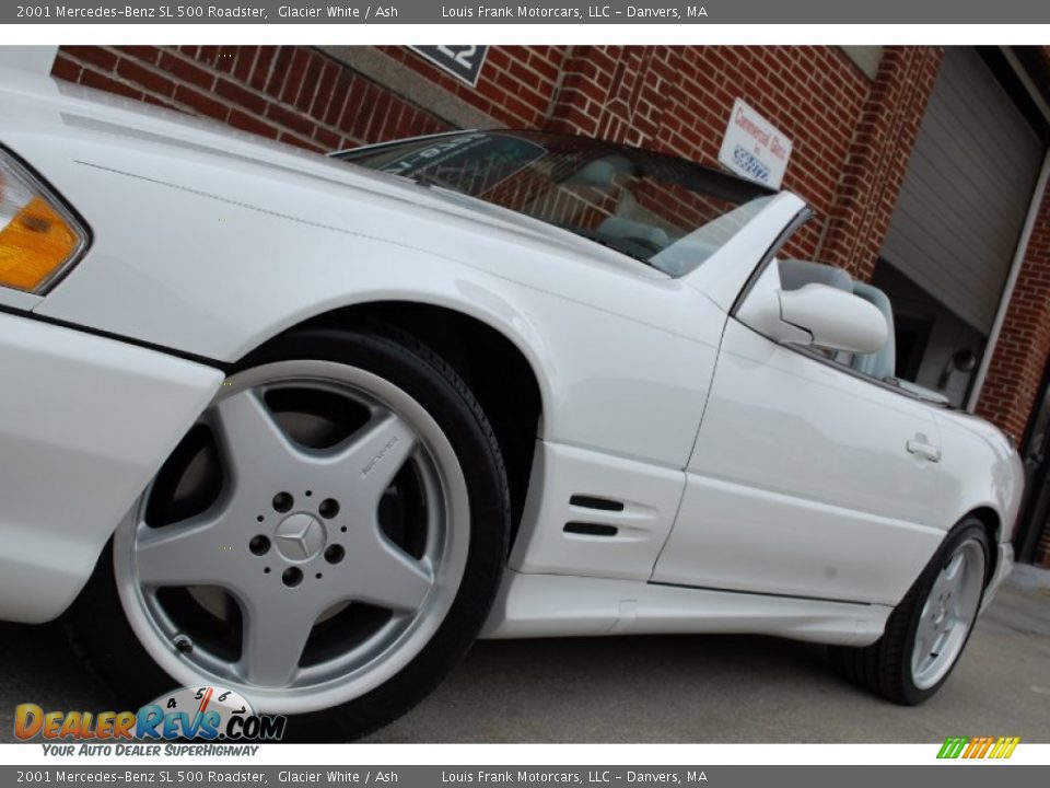 2001 Mercedes-Benz SL 500 Roadster Glacier White / Ash Photo #14