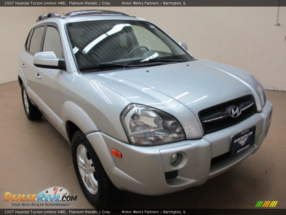 2007 Hyundai Tucson Limited 4WD Platinum Metallic / Gray Photo #1